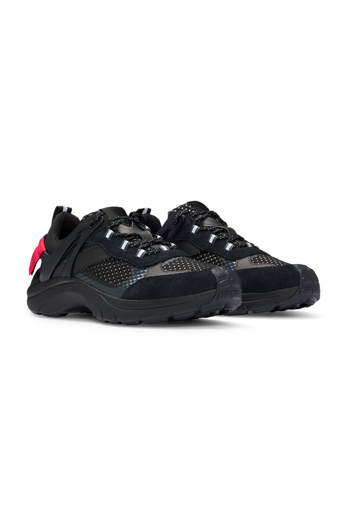 MIXED-MATERIAL TRAINERS WITH DECORATIVE REFLECTIVE EFFECTS - 2