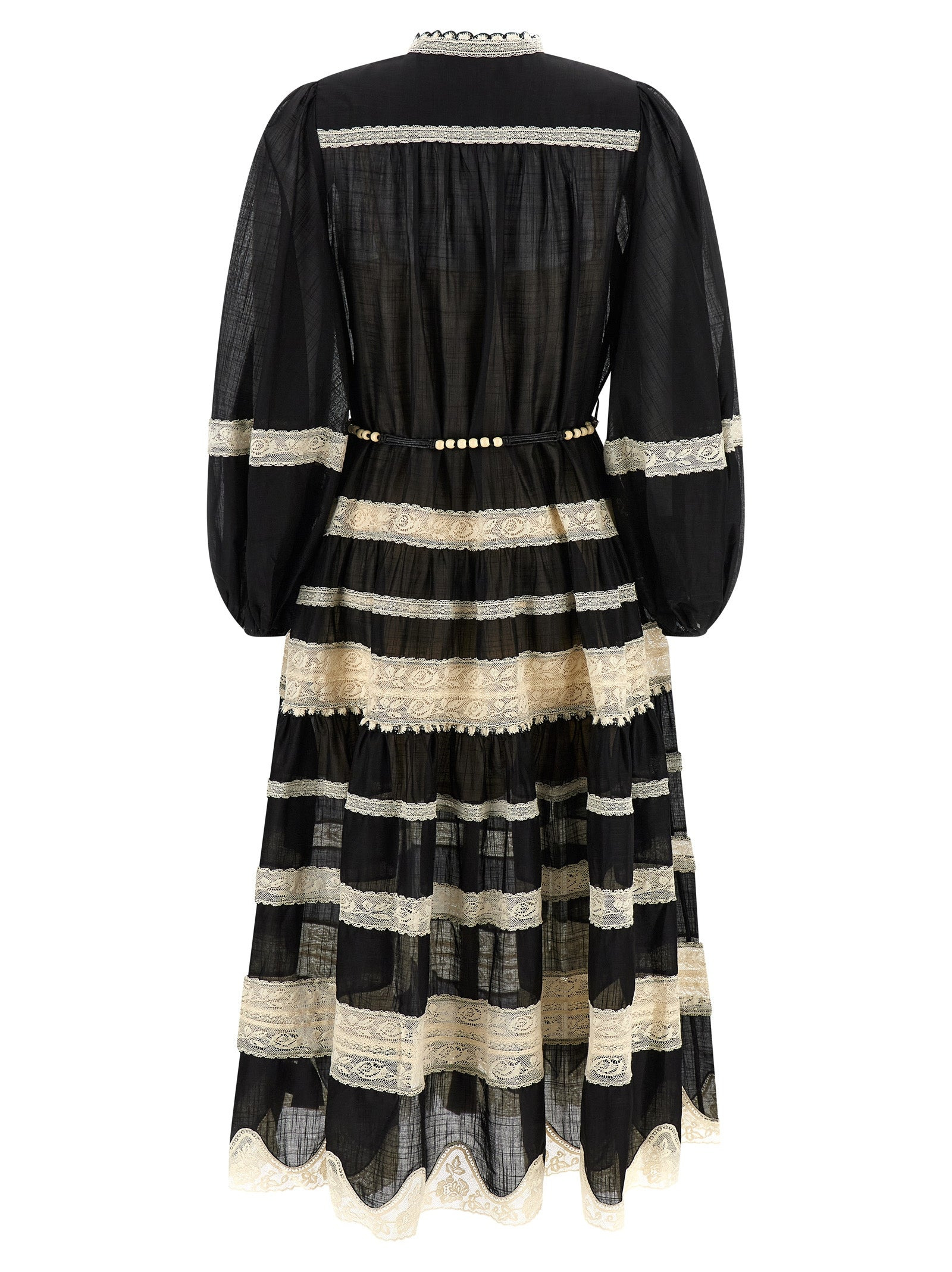 Rhiannon Lace Billow Dresses White/Black - 2