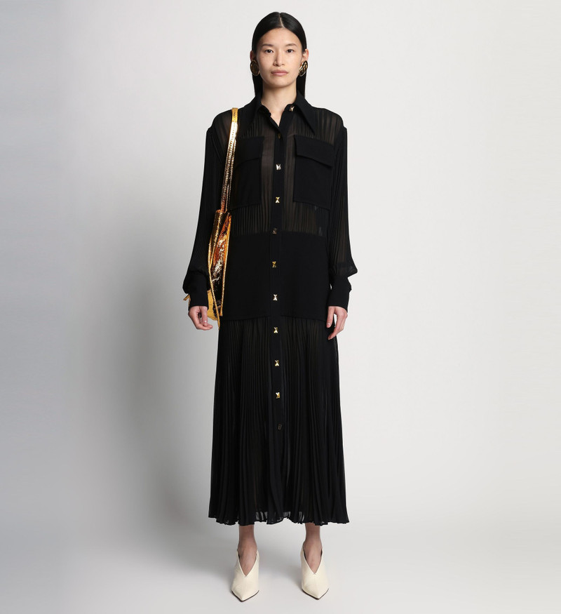 Proenza Schouler Sheer Pleated Flou Dress outlook