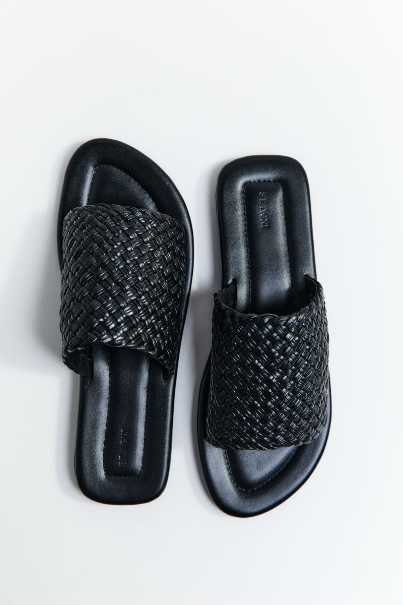 Woven Minimal Slide - Black - 3