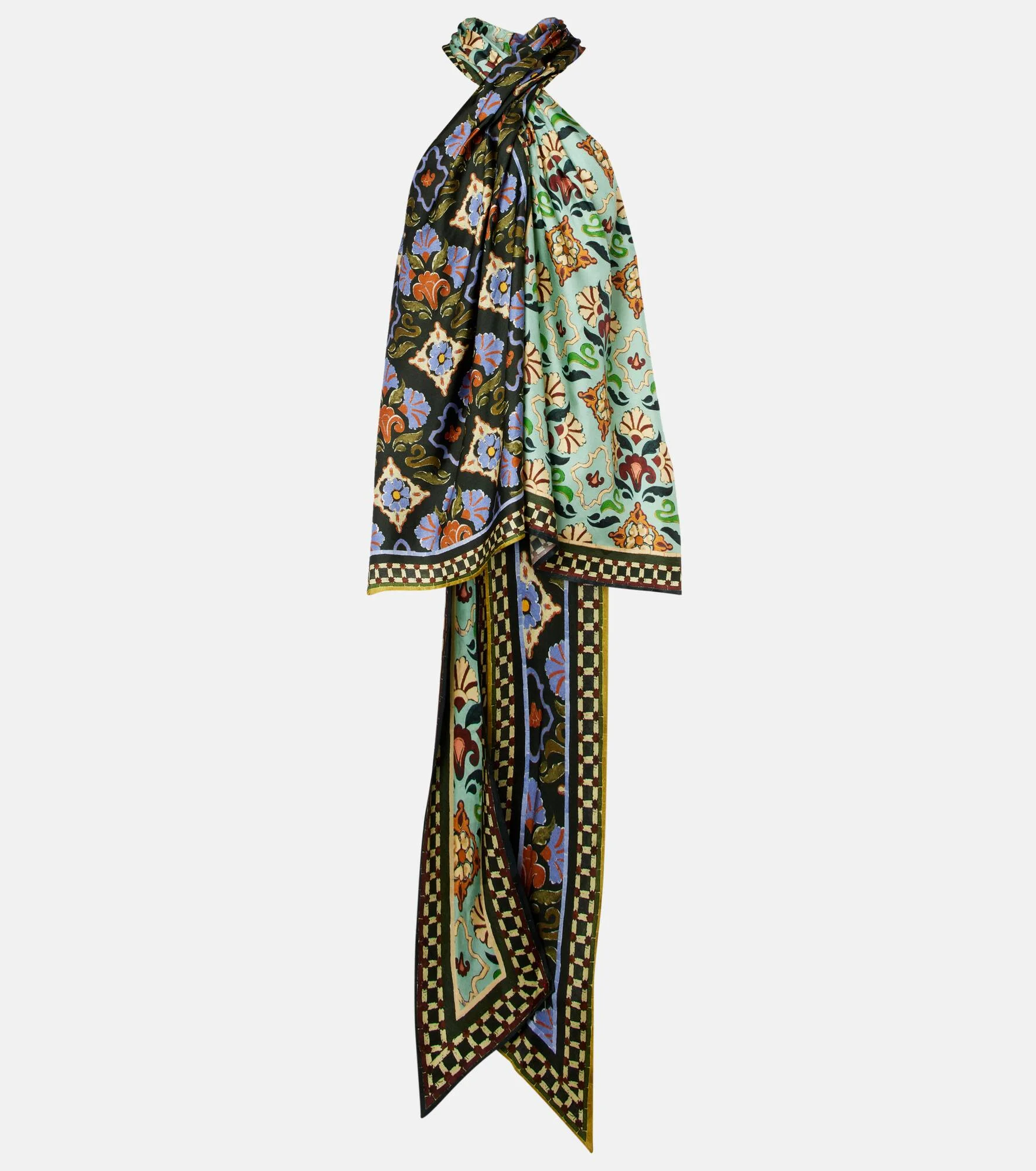 Cece floral silk halterneck top - 1