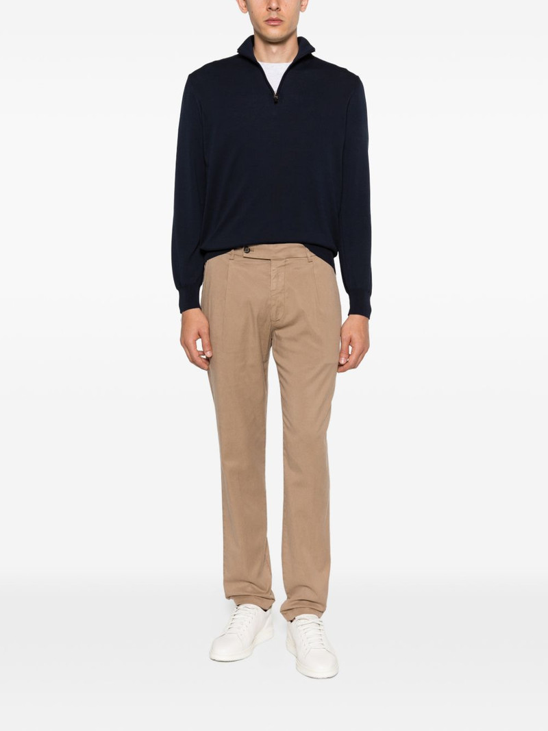 Canali zip mock-neck sweater outlook