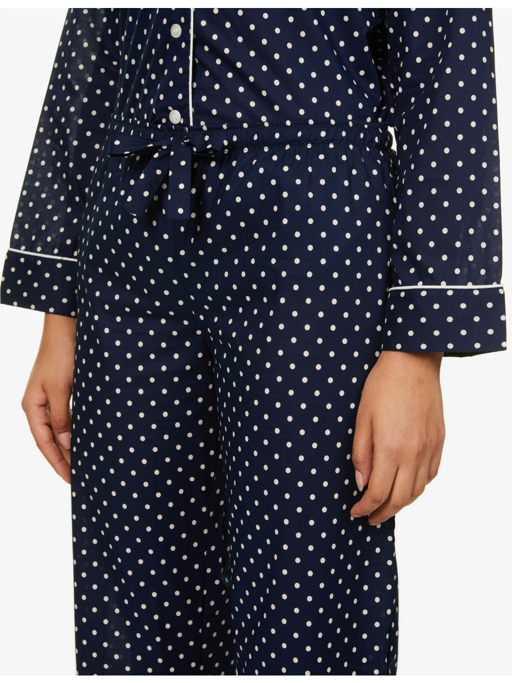 Plaza spotted cotton-poplin pyjama set - 6