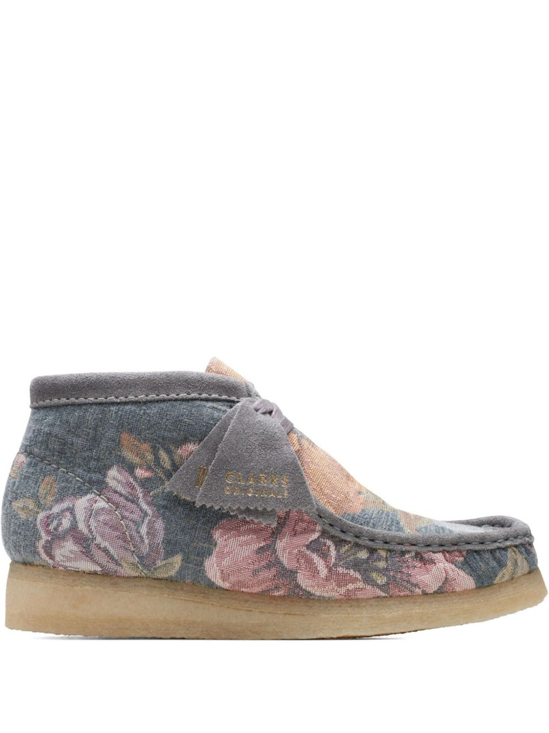 Wallabee "Blue Floral" boots 1