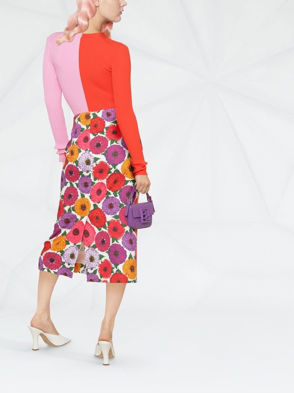 Zinnie floral-print pencil skirt - 3