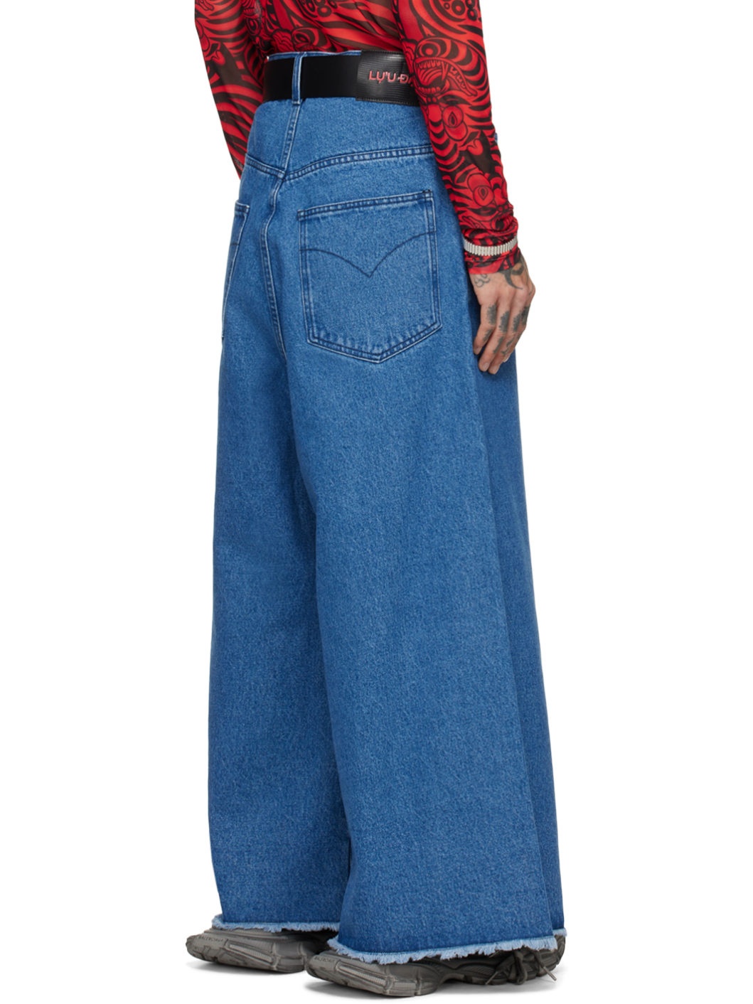 Blue Cropped Jeans - 3
