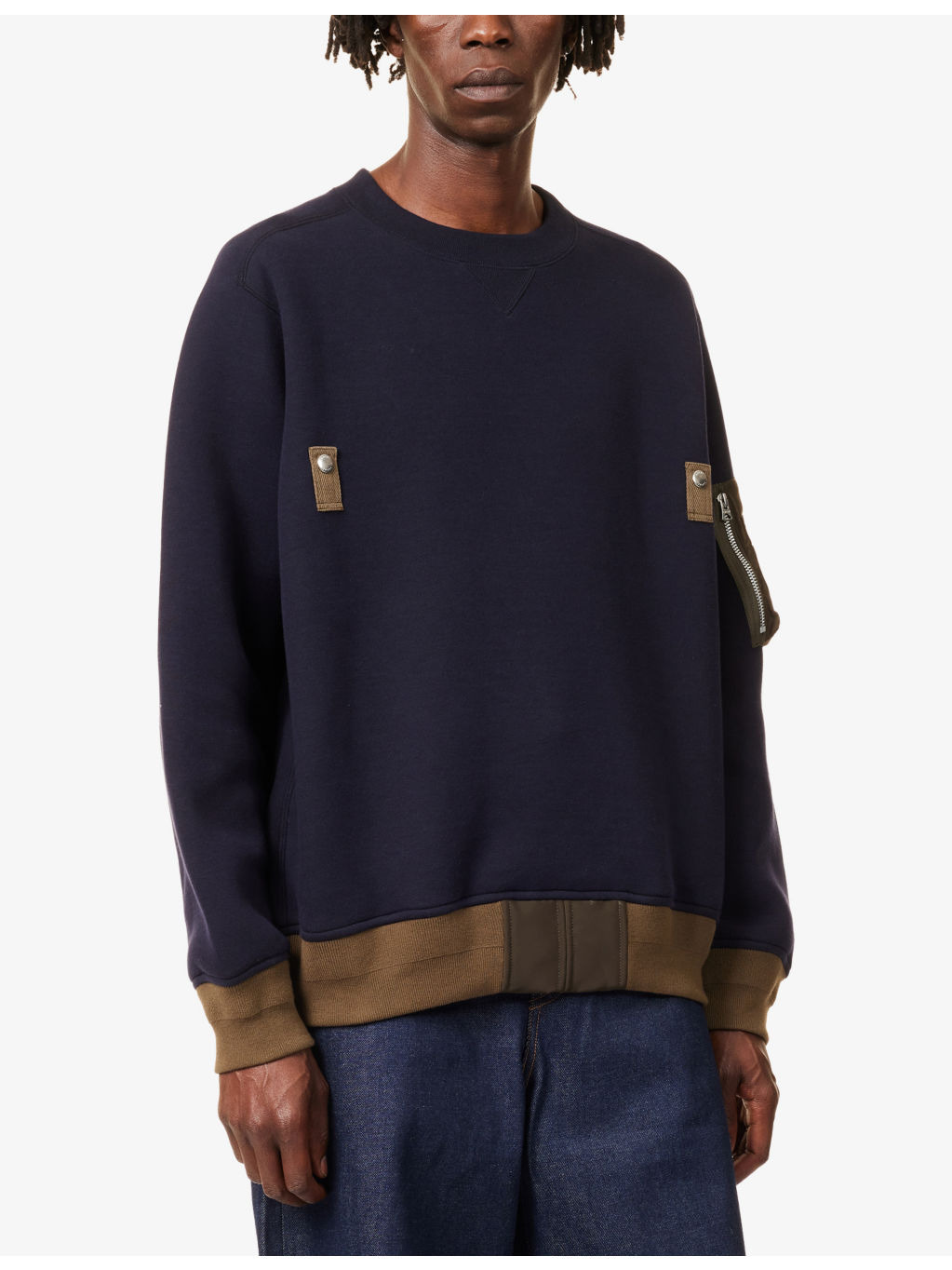 Sponge Contrast Cotton-Blend Sweatshirt - 3