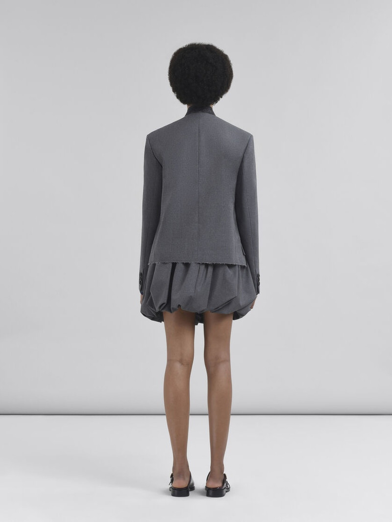 GREY JACKET WITH MANDARIN COLLAR AND MARNI SYMBOL 3