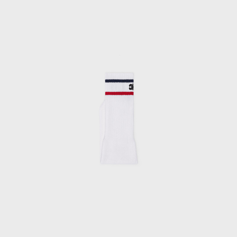 CELINE TRIOMPHE SOCKS IN STRIPED COTTON outlook