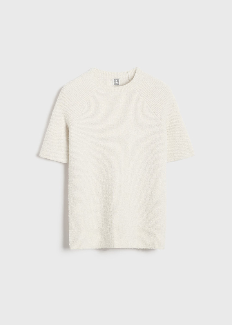 Raglan-sleeve terry knit white 1