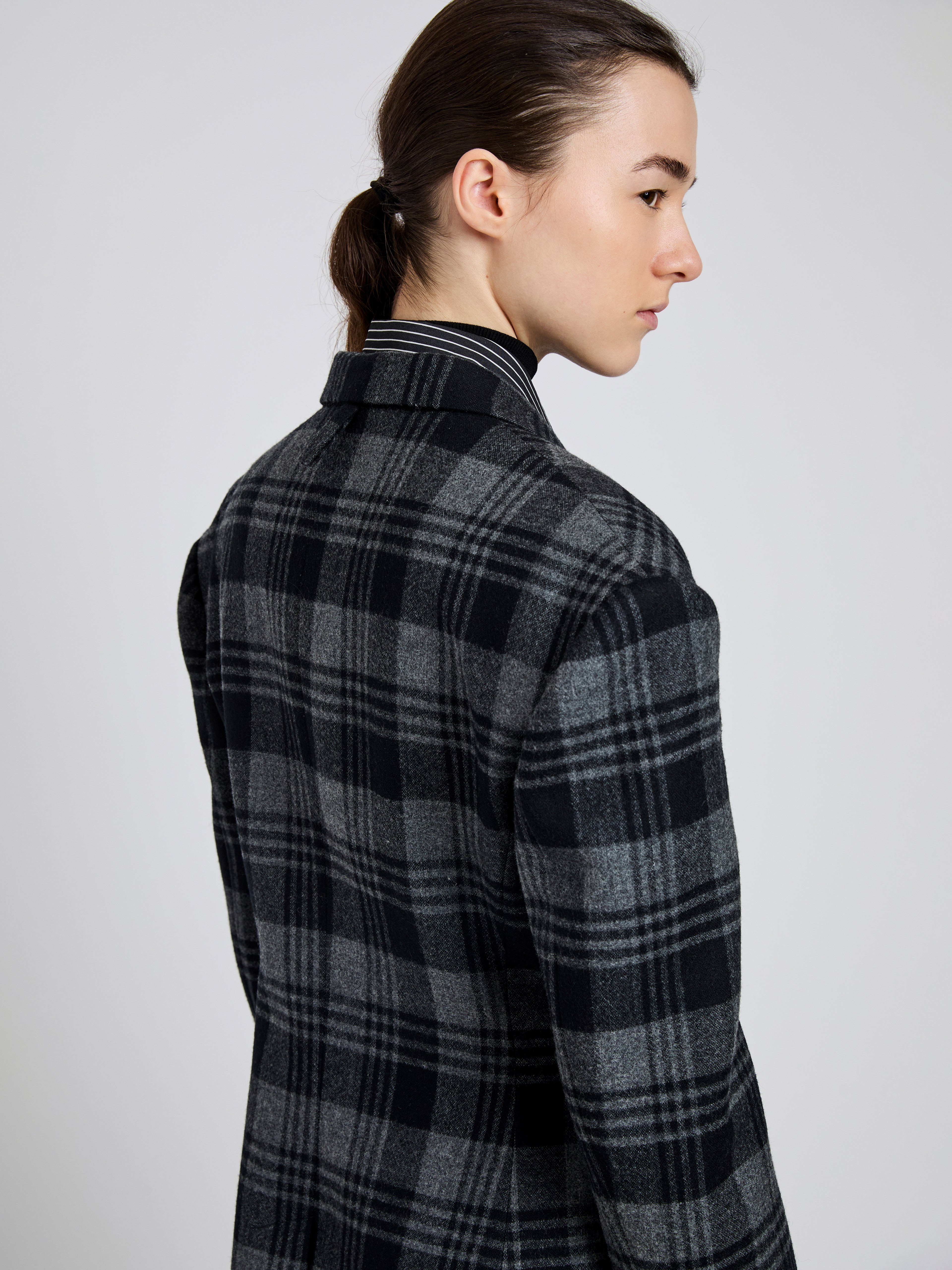 Daria Jacket in Plaid Wool Suiting - 6