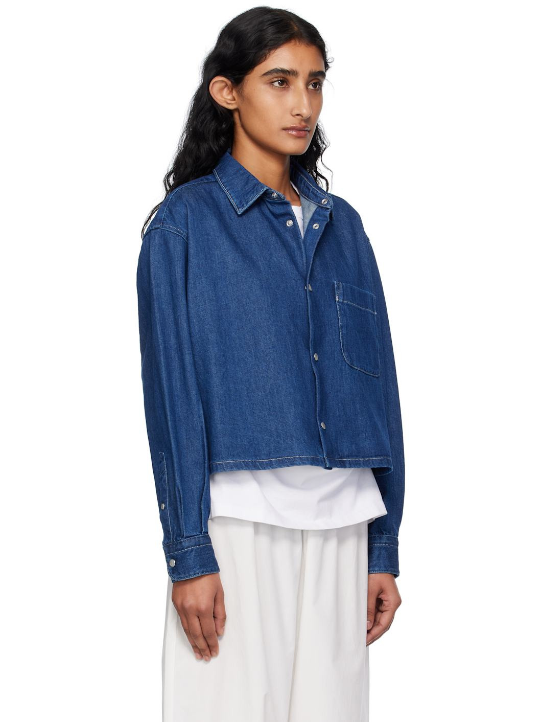 Navy Samantha Denim Overshirt - 2