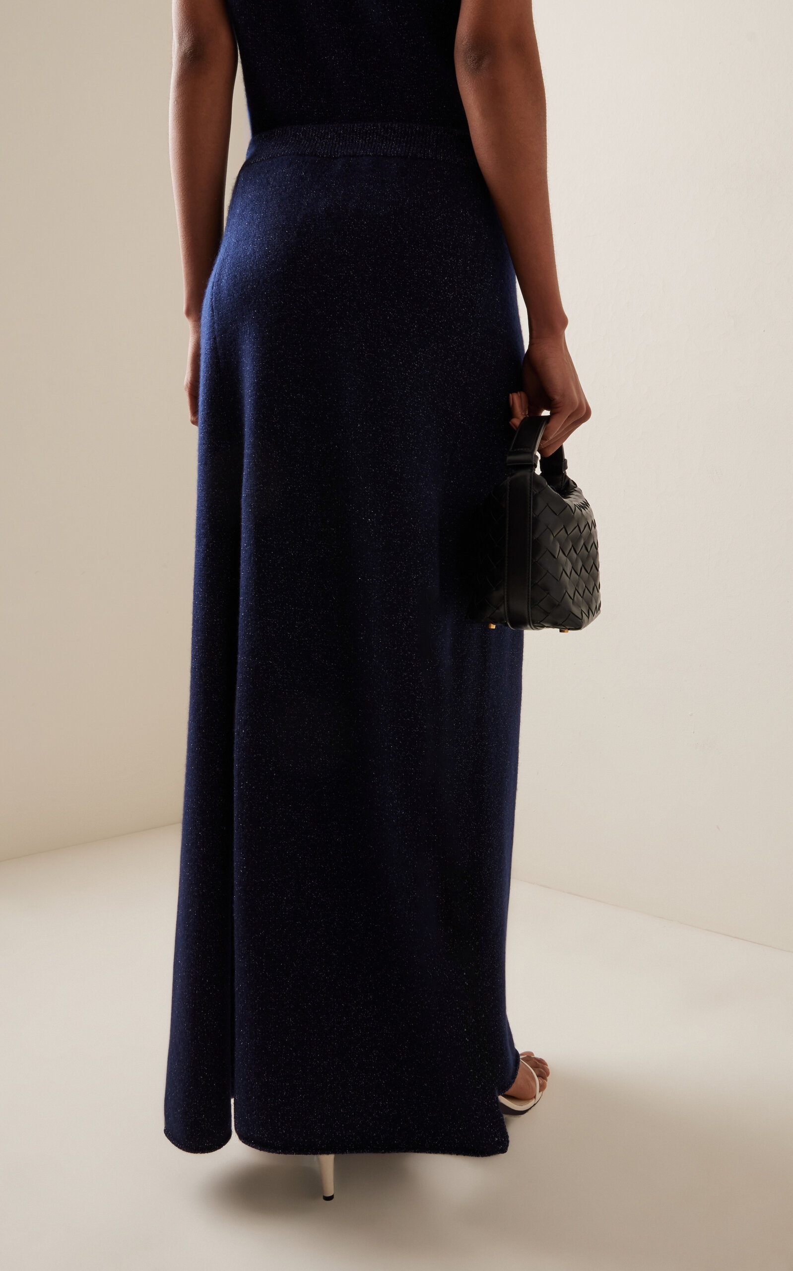 Rena  Cashmere Maxi Skirt blue - 4