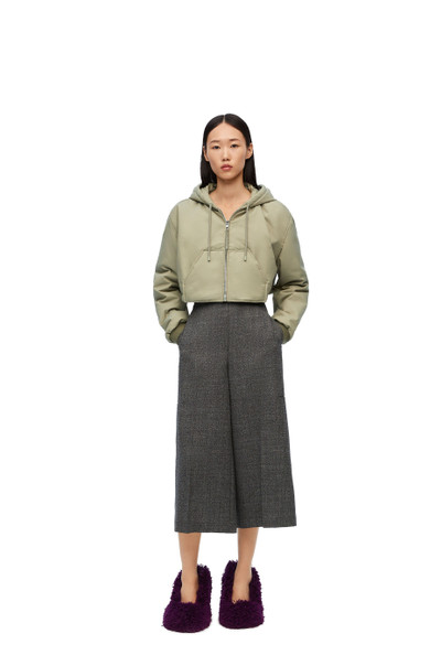 Loewe Cropped hooded jacket in cotton blend outlook