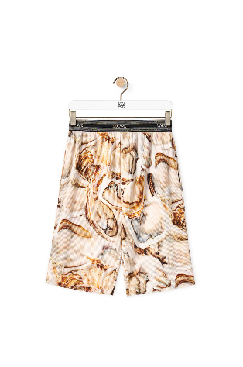 Oyster ribbed shorts in cotton 1
