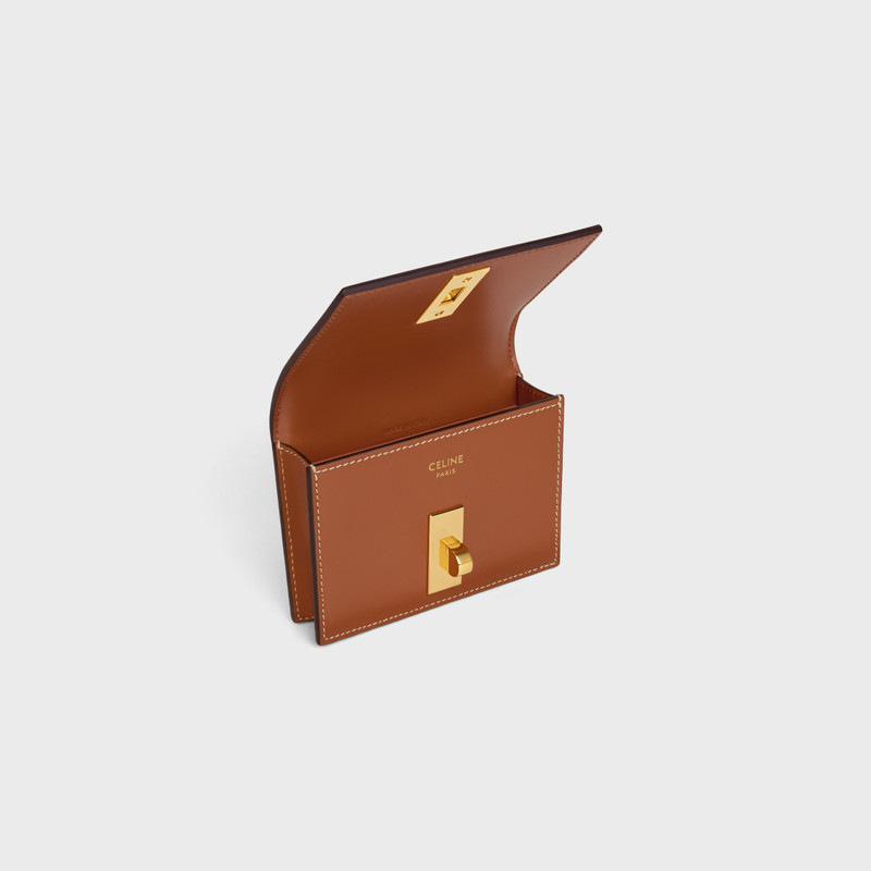 16 CARD HOLDER WITH FLAP in SHINY CALFSKIN 4