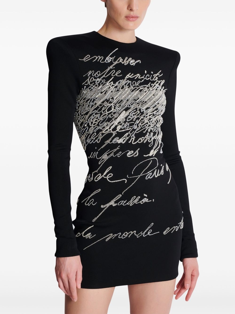 rhinestone-embellished mini dress - 5