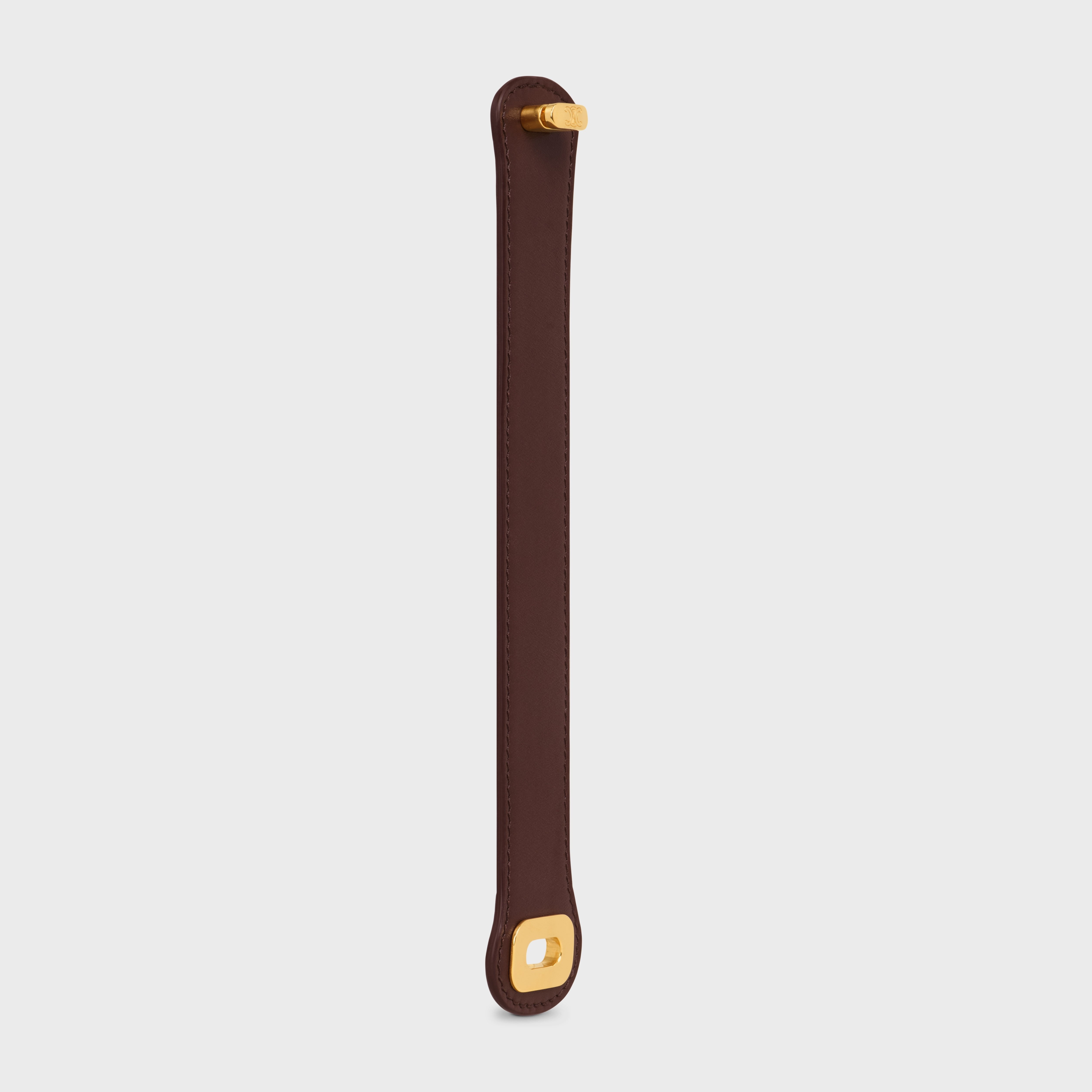 Les Cuirs Celine Josephine Bracelet in Calfskin and Brass with Gold Finish - 3