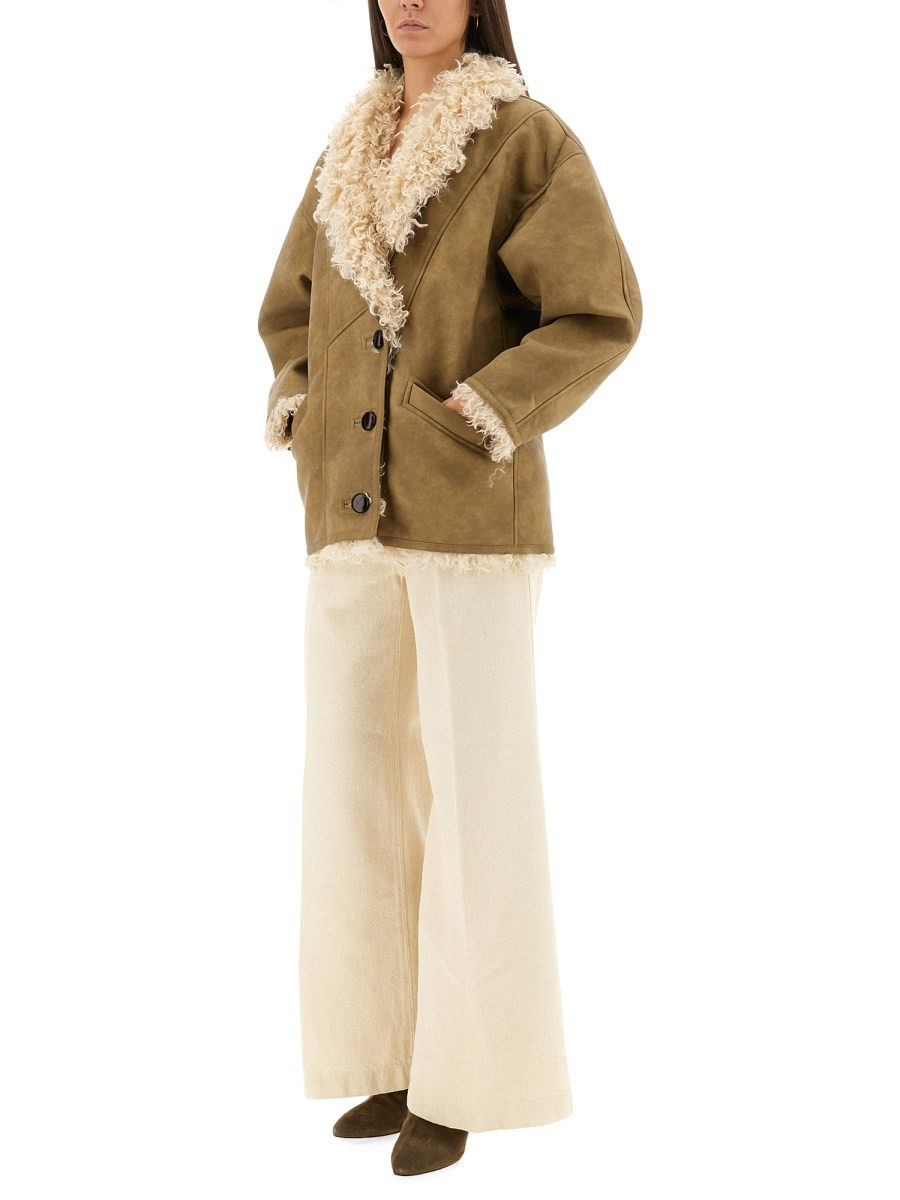 CLEA SHEARLING FAUX FUR COAT - 2