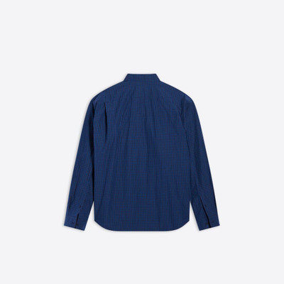 BALENCIAGA Men's Sporty Blncg Large Fit Shirt in Blue outlook