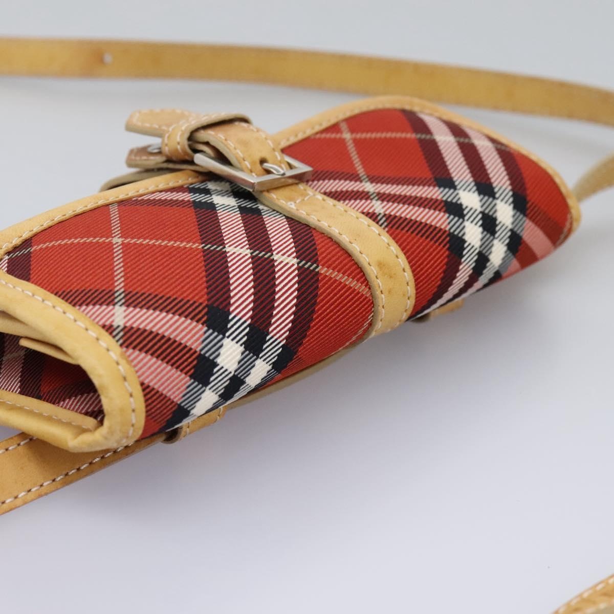 Burberry Nova Check Blue Label Waist Bag Canvas Red - 6