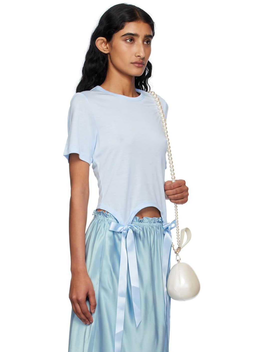SSENSE Exclusive Blue Bow Tail Easy T-shirt - 2