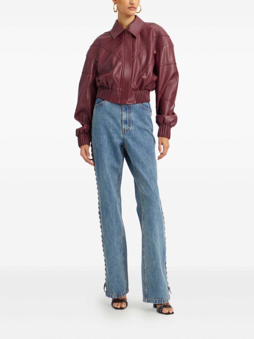 quilted panel bomber jacket - 2