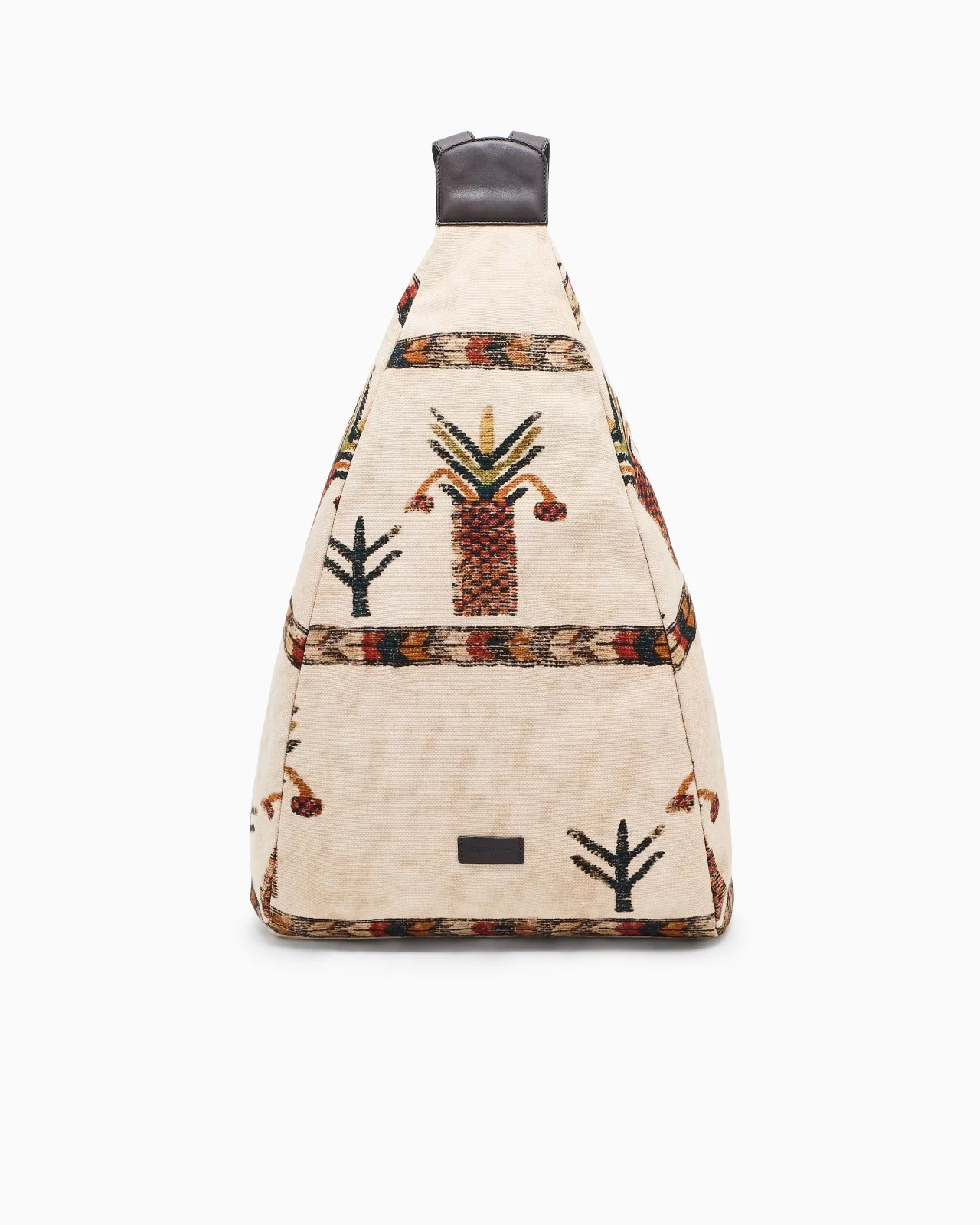 PRINTED FABRIC BACKPACK SACK - 1
