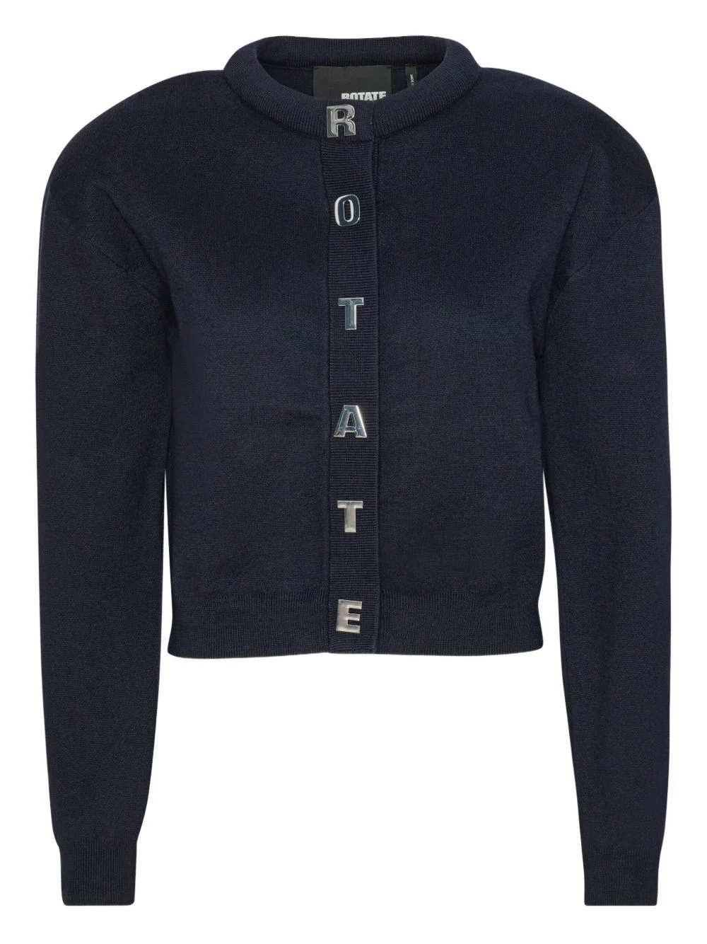 letter firm knit cardigan - 1