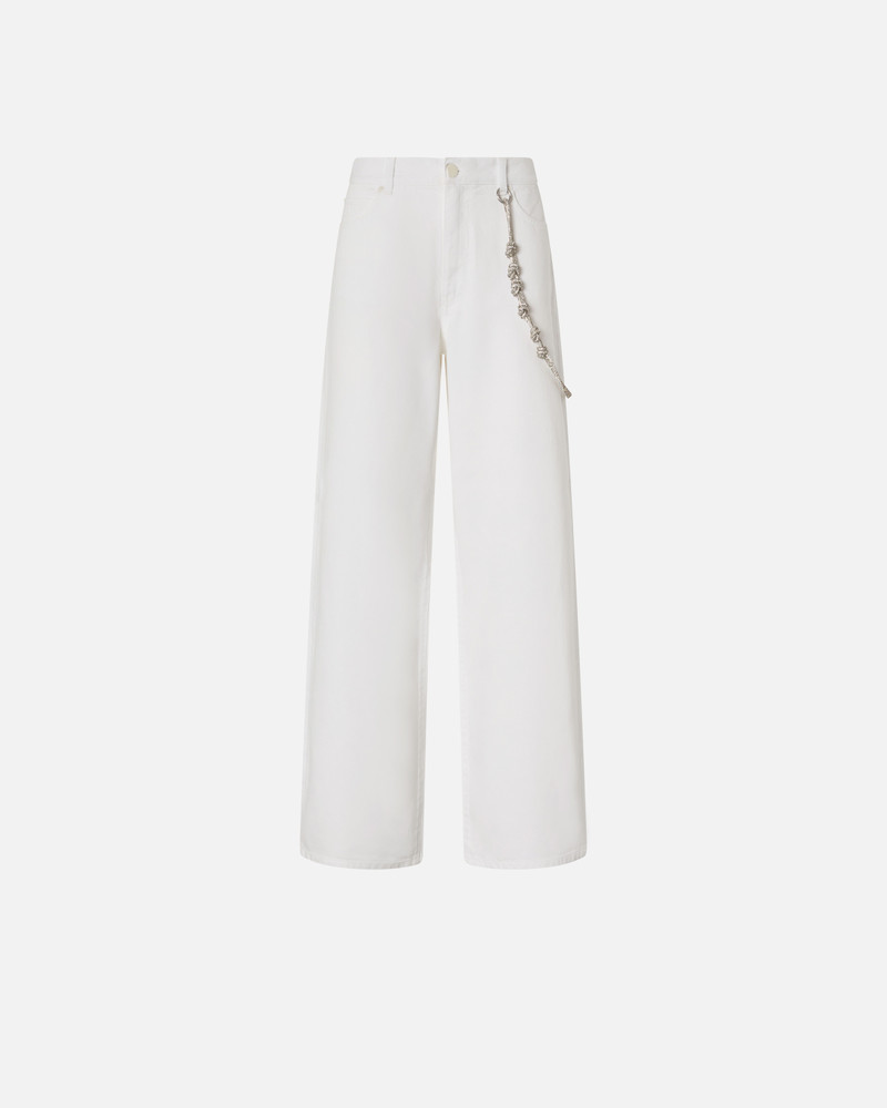 LOOSE WIDE-LEG TROUSERS WITH JEWEL CHAIN - 1
