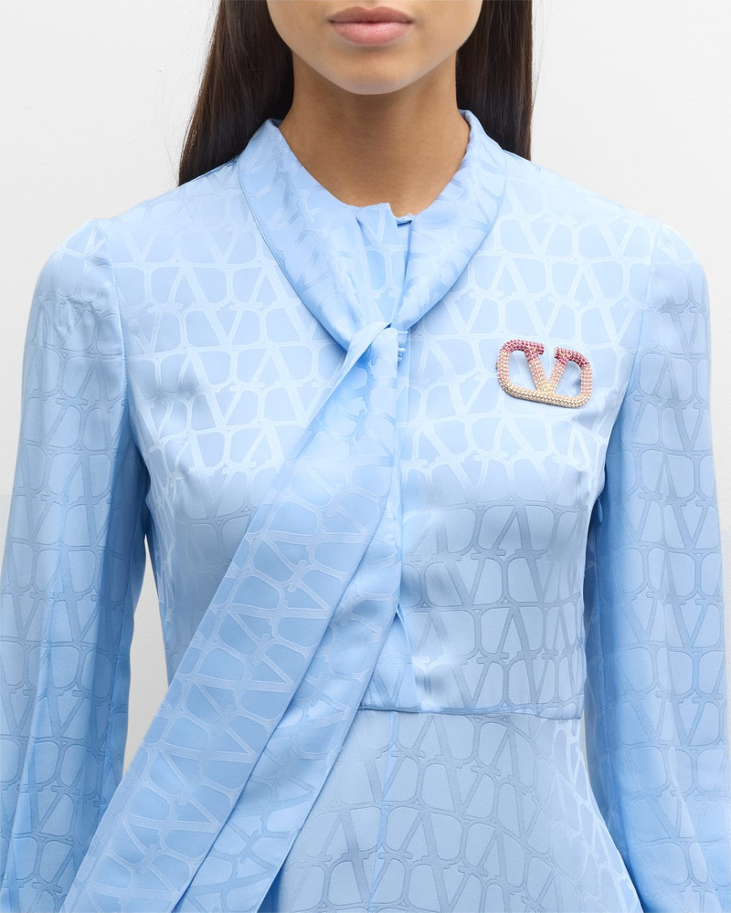 Metal Ombré Crystal Brooch 5