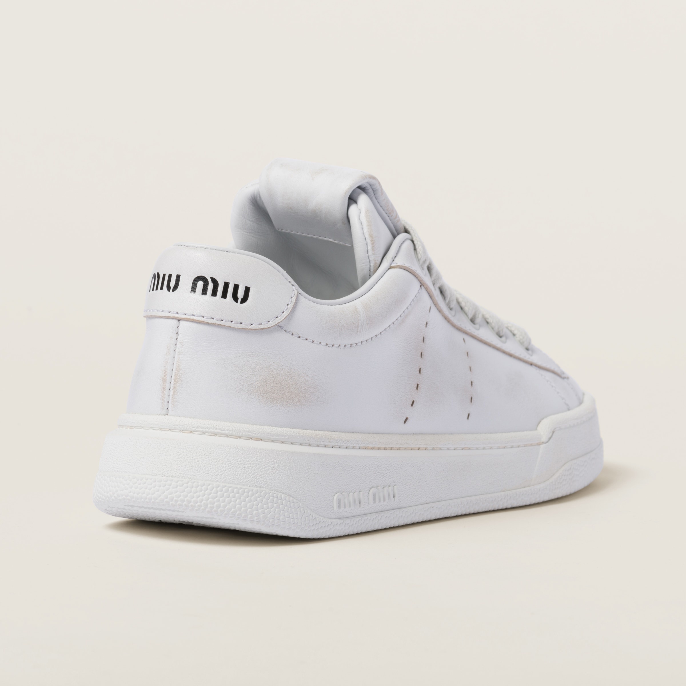 Miu Miu Bleached leather sneakers | REVERSIBLE