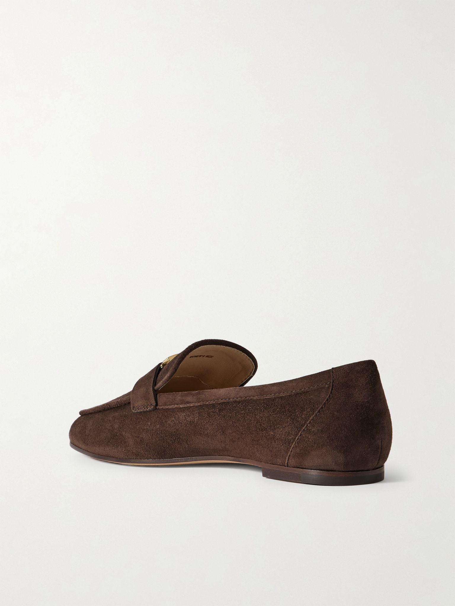 Embellished nubuck loafers Dark brown - 3