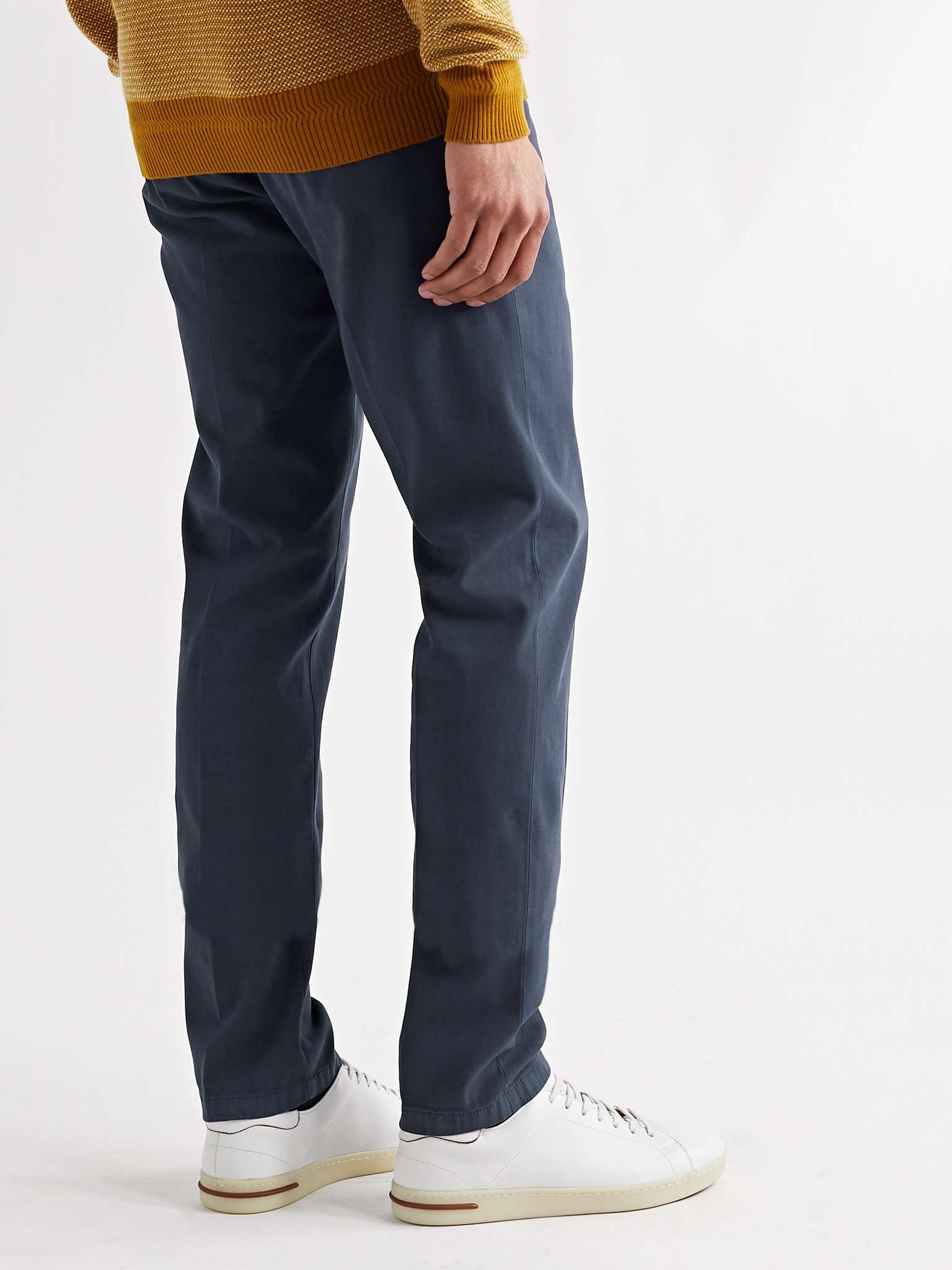 Slim-Fit Stretch-Cotton Trousers - 4