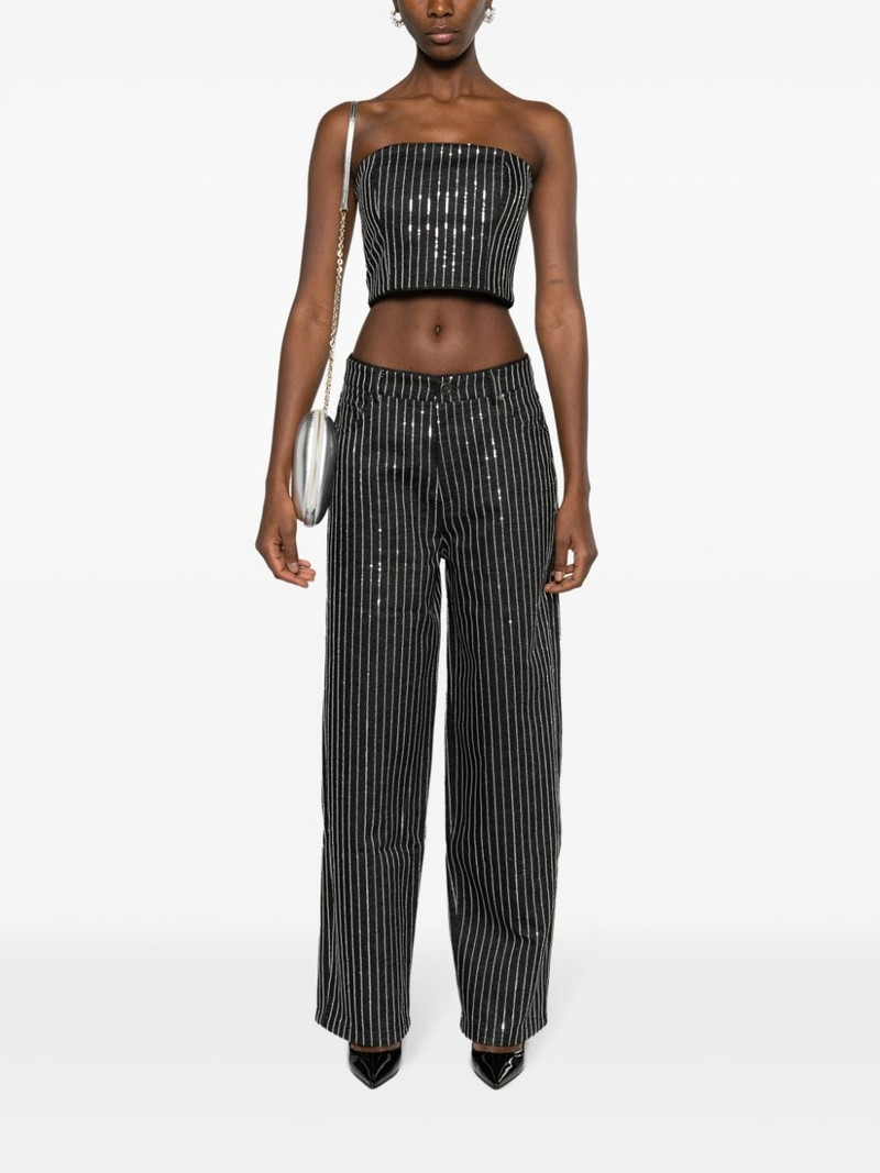 ROTATE sequinned striped crop top outlook