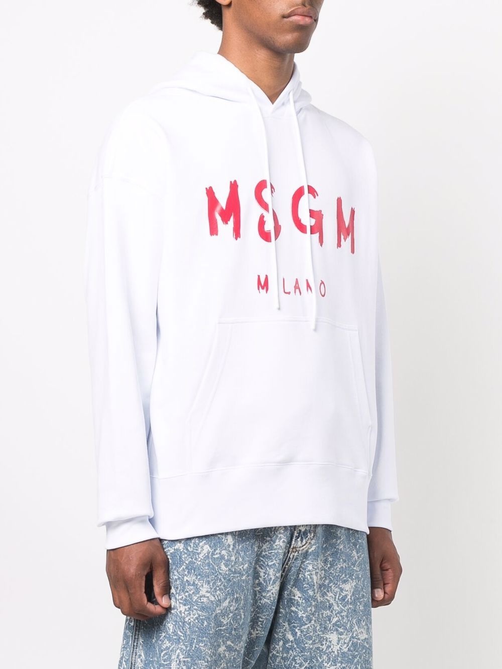 logo-print long-sleeve hoodie - 3