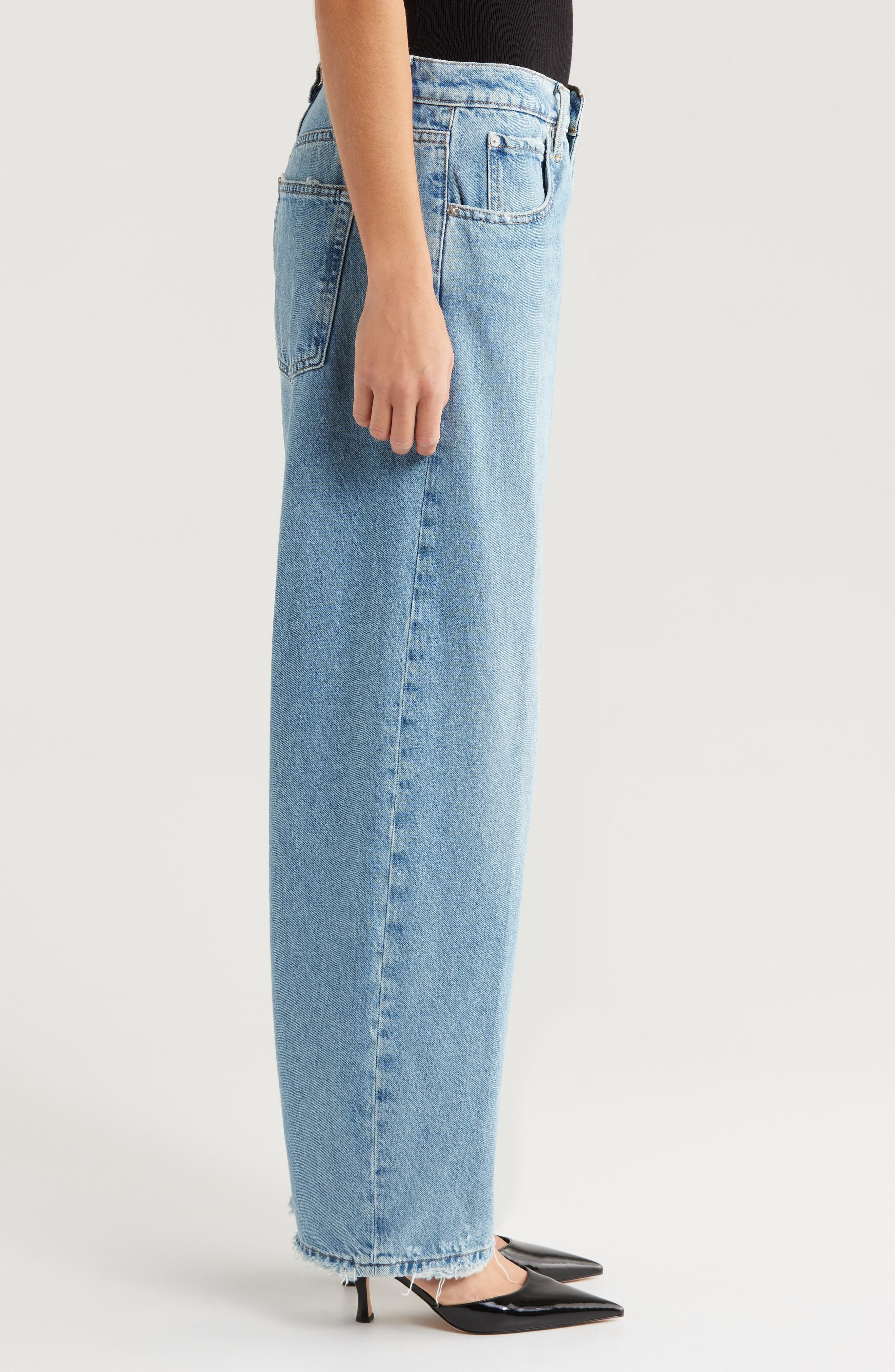 FRAME Low Slung Barrel Leg Jeans in Ziggy at Nordstrom - 3