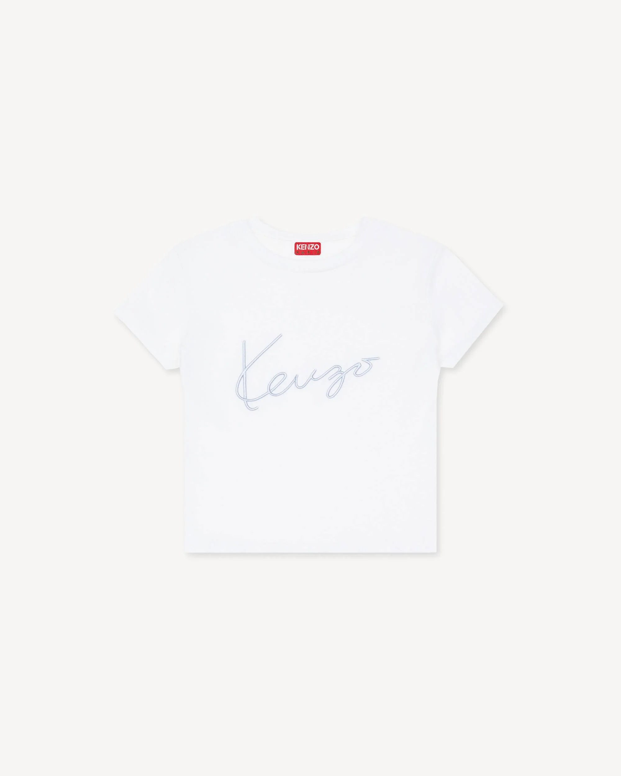 'KENZO Signature' embroidered T-shirt in cotton - 1