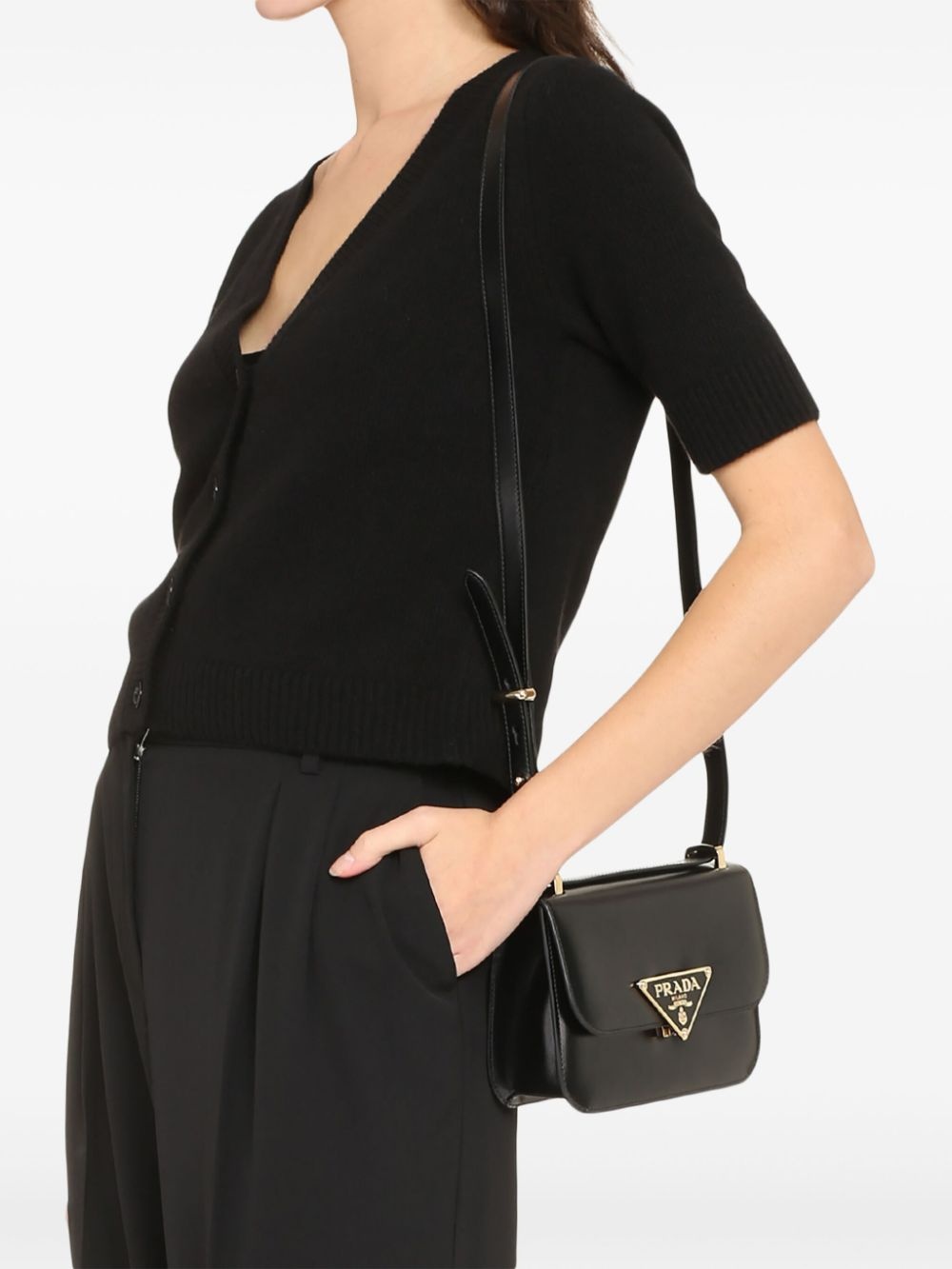 short-sleeve cashmere cardigan - 2