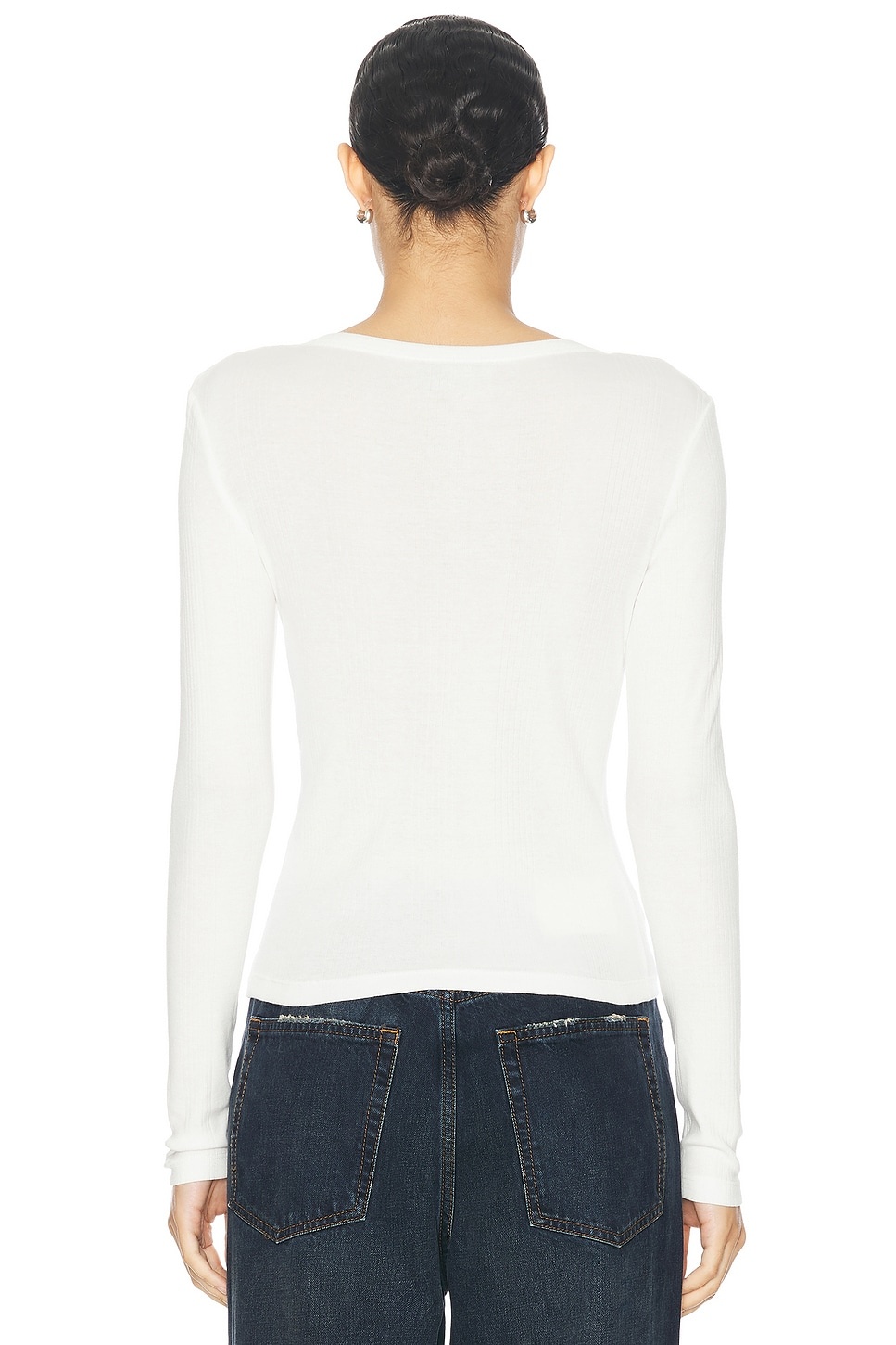 Organic Cotton Soft Rib Long Sleeve Top - 3