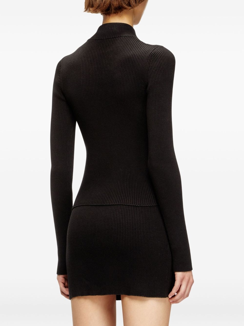 M-Melissa ribbed zip-front top - 4