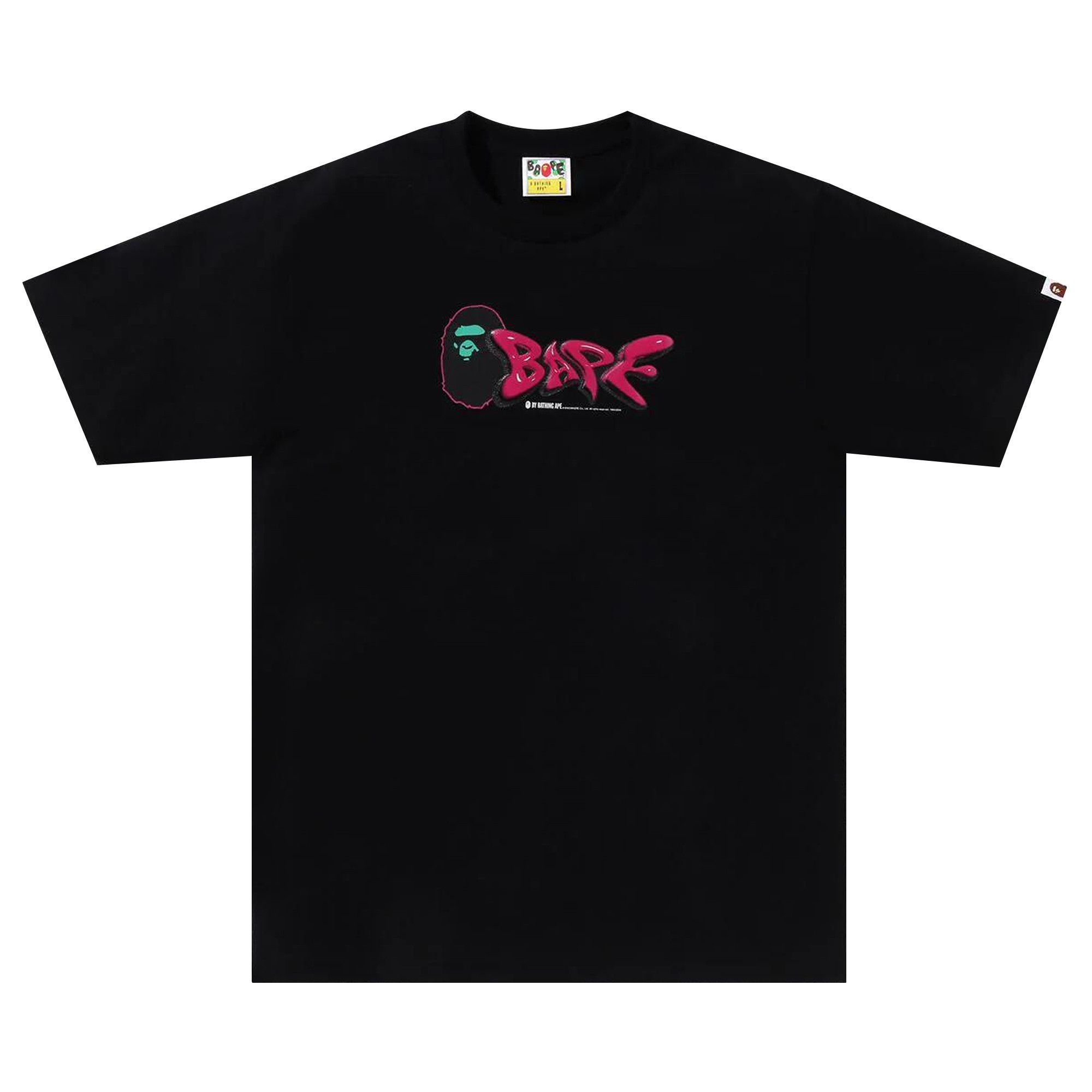 BAPE 3D Art Bape Logo Tee 'Black' - 1