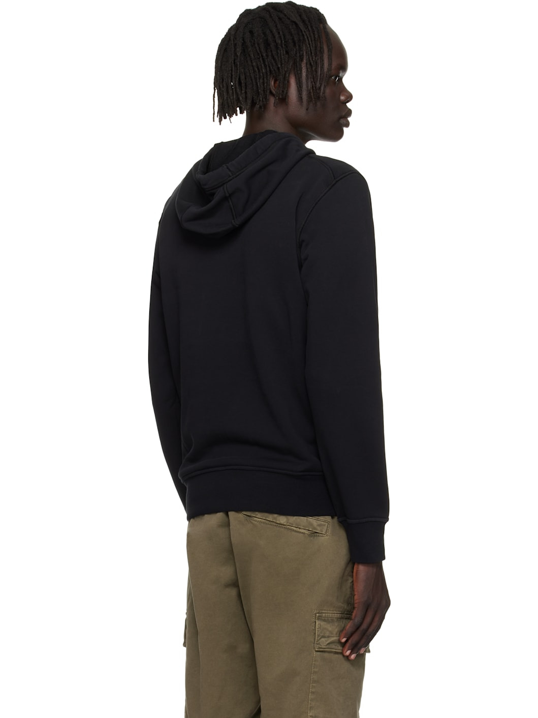 Black 6100062 Organic Cotton Fleece Hoodie - 3