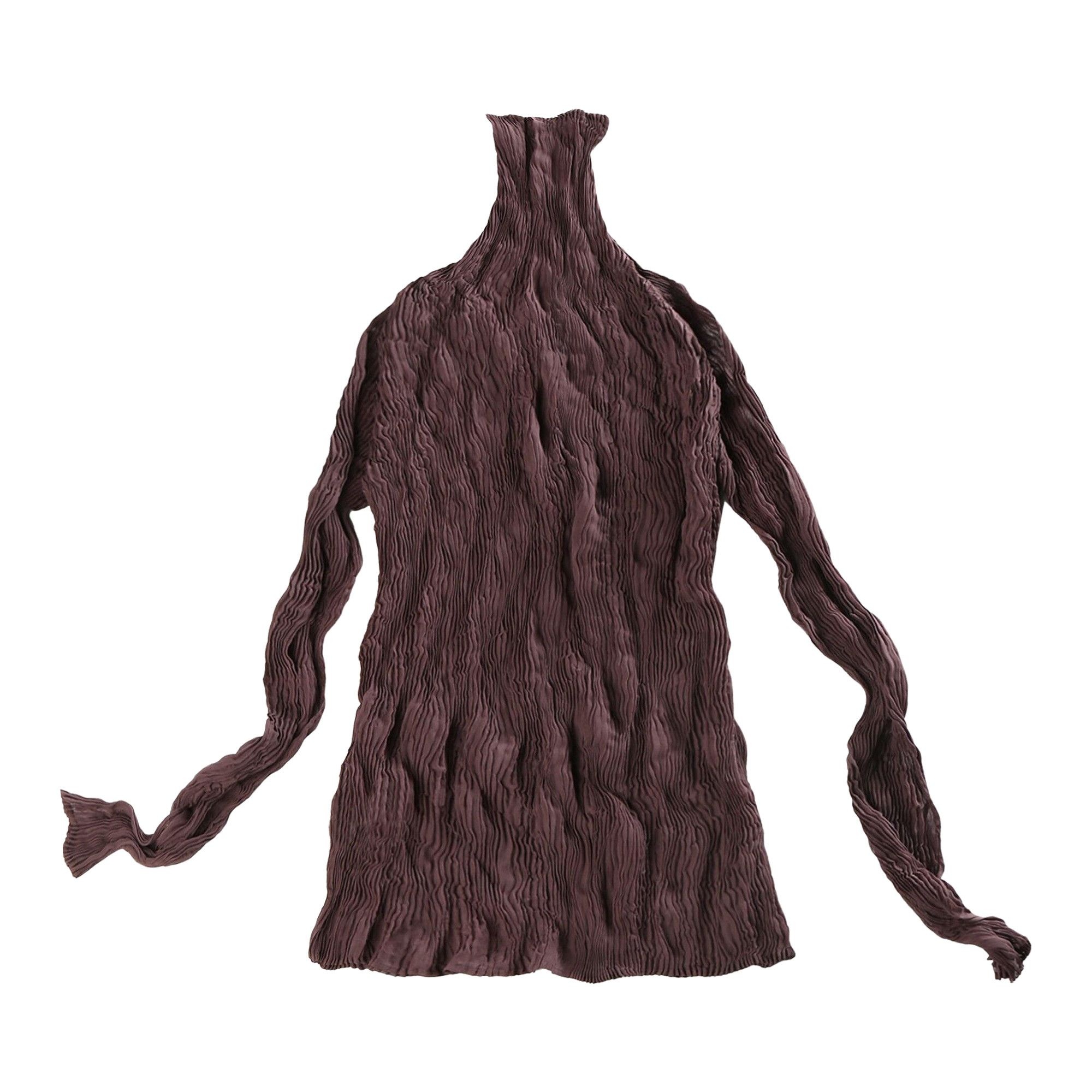 Issey Miyake Chiffon Twist 1 Top 'Nasu Brown' - 2