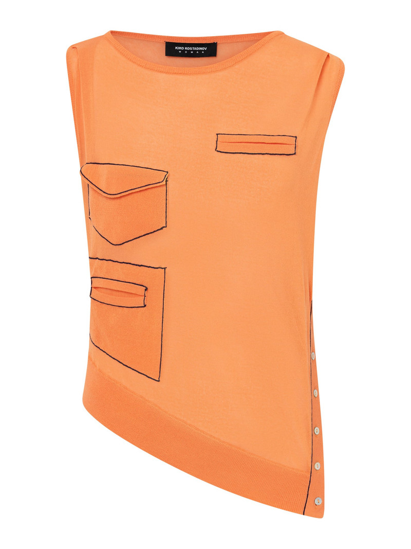 KREINER KNIT TOP - SALMON 1