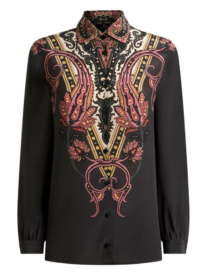 paisley-print silk shirt 1