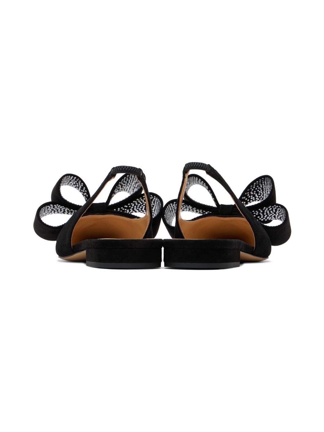 Black 'Le Cadeau' Slingback Slippers - 2