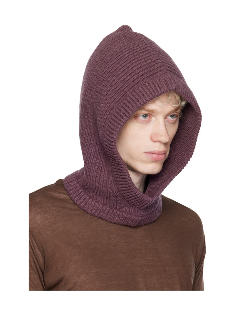 Rick Owens Purple Hood Beanie outlook