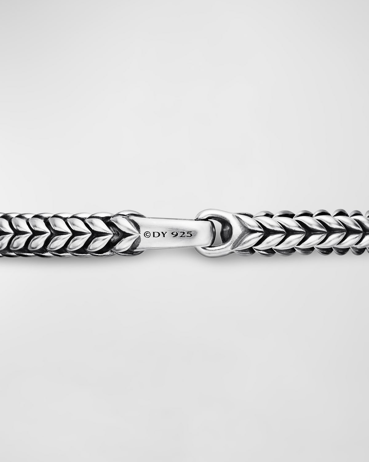 Men's Chevron Bead Bracelet in Silver, 6mm - 5