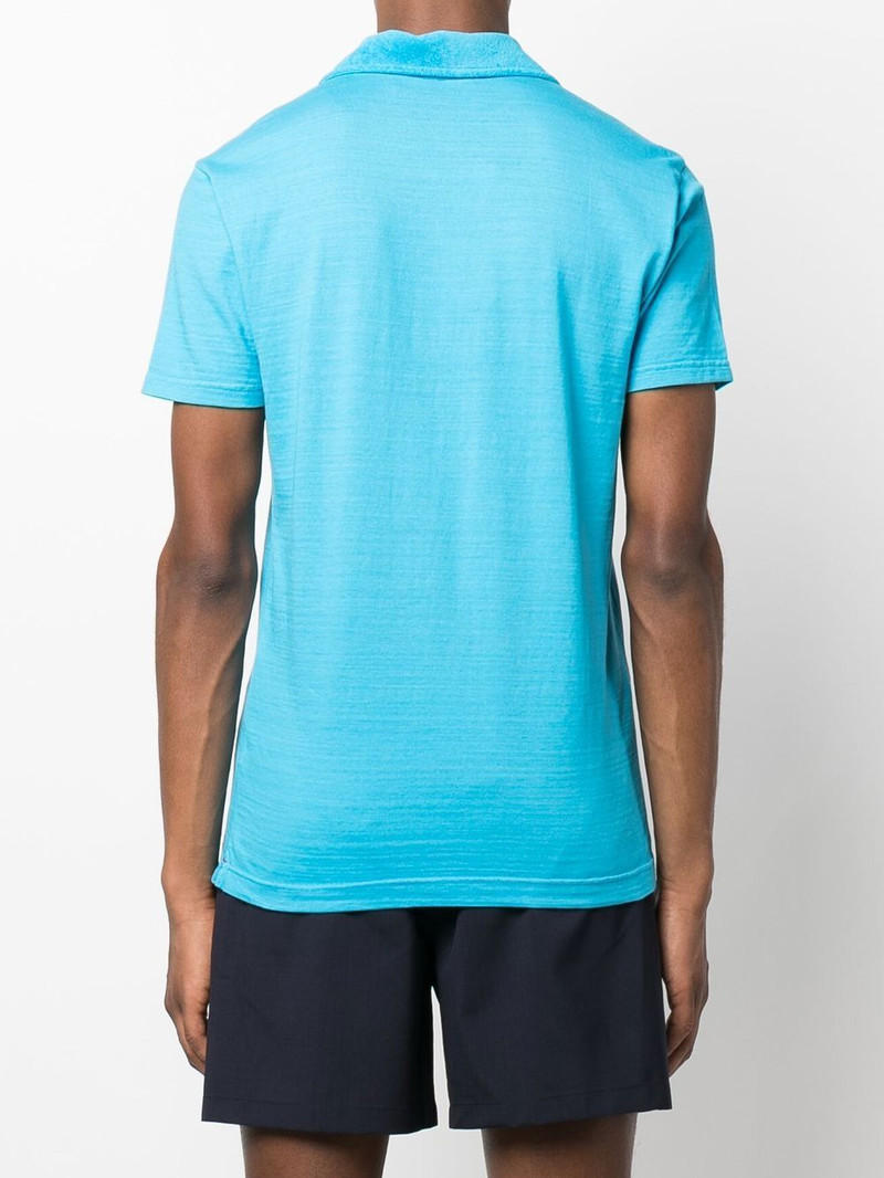 Albert towelling-trim polo shirt 4